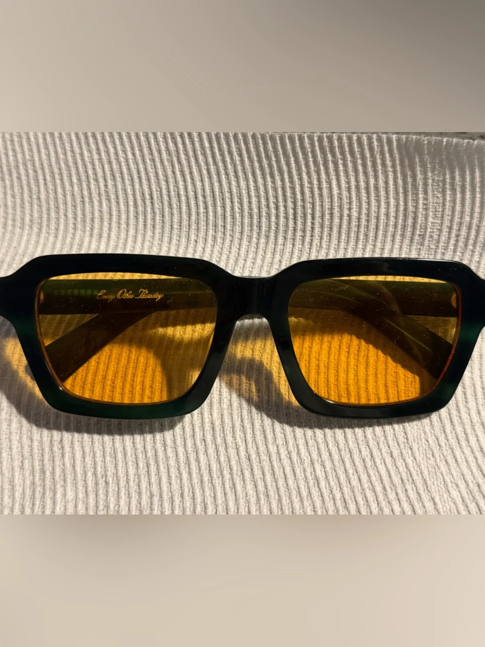 Men's Black Rectangle Sunglasses